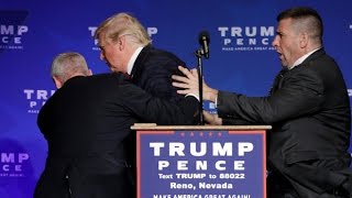 Donald Trump rushed off stage during rally in Nevada [upl. by Niall]