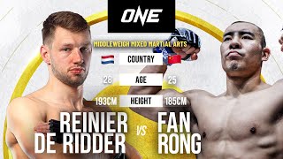 SAVAGE DEBUT 😱 Reinier De Ridder vs Fan Rong  Full Fight Replay [upl. by Ylsew]