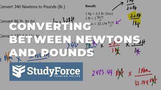 Convert Between Newtons and Pounds lbm lbf [upl. by Sonafets633]