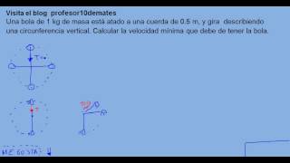 ejercicios dinámica 09 circular velocidad mínima [upl. by Aryamo]