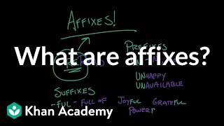 What are affixes  Reading  Khan Academy [upl. by Cornelia540]