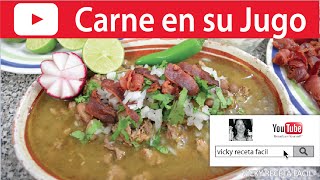 CARNE EN SU JUGO La ORIGINAL  Vicky Receta Facil [upl. by Kolb]