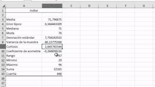 Función Análisis de Datos en Excel Estadiística Descriptiva [upl. by Urata]