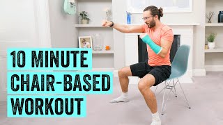 10 Minute ChairBased Workout  The Body Coach TV [upl. by Horatia]