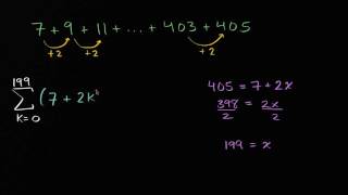 Writing arithmetic series in sigma notation [upl. by Horn]