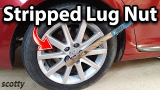 How to Remove Stripped Lug Nut Stud on Your Car [upl. by Pinchas]