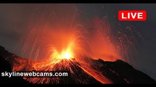 🔴 Recorded live footage from Volcano Stromboli  Sicily  Live Cameras from the world [upl. by Chon]