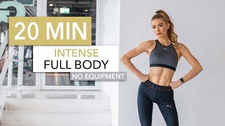 20 MIN FULL BODY WORKOUT  Intense Version  No Equipment I Pamela Reif [upl. by Alenson]