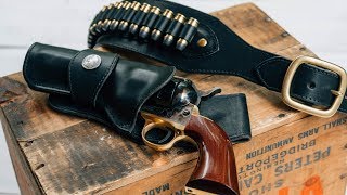 Making an Eastwood Leather Cowboy Fast Draw Holster and Belt [upl. by Aisel]