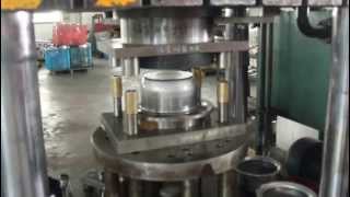 Hydraulic press doing fabrication for Stainless steel pot sink forming process [upl. by Esaele]