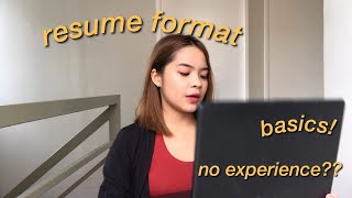 HOW TO WRITE YOUR FIRST RESUME w NO working experience [upl. by Rybma]