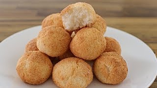 3Ingredient Coconut Cookies Recipe [upl. by Bessy799]