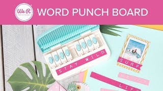 Word Punch Board by We R Memory Keepers [upl. by Yahsram]