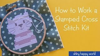 How to Work a Stamped Cross Stitch Kit [upl. by Adnauqal427]