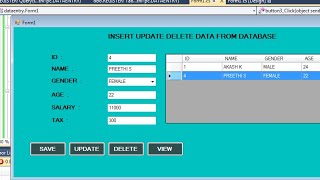 InsertDelete and Update data in database from datagridview in c sharp [upl. by Gallenz231]