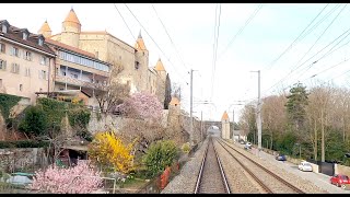 ★ 4K 🇨🇭Tilt train Geneva  Zürich HB cab ride speeds up to 200kmh 032020 Führerstandsmitfahrt [upl. by Arndt131]