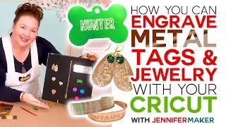 How to Engrave Dog Tags amp Jewelry on a Cricut [upl. by Uaerraj]