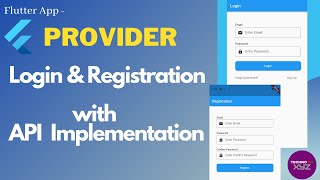 Flutter Login and Registration using Provider with API Implementation in Flutter Application [upl. by Siekram265]