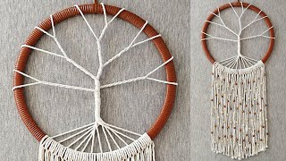 DIY Atrapasueños quotARBOL DE LA VIDAquot paso a paso  DIY Dreamcatcher quotTREE OF LIFEquot [upl. by Jo590]