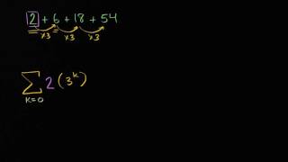 Writing geometric series in sigma notation [upl. by Ajin683]