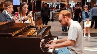 BOHEMIAN RHAPSODY Piano Performance at Rome Airport Passengers are shocked 😮 [upl. by Dorin514]