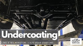 Undercoating Process  LineX Cape Fear Customs [upl. by Corvese]