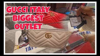 CHEAPEST GUCCI PRICES IN ITALY  GUCCI THE MALL  THE MALL FLORENCE ITALY  PRADA WOC [upl. by Clevie]