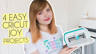 4 EASY CRICUT JOY BEGINNER CRAFT PROJECTS [upl. by Thorpe]