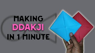 How to make Ddakji from Squid Game  Ddakji DIY [upl. by Helbonnah]