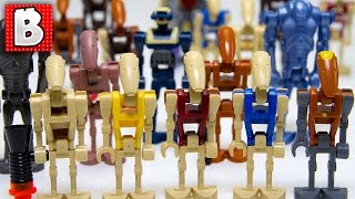 Every Lego Battle Droid Minifigure Ever Made  Rare Tactical Droid  Collection Review [upl. by Llerrehs]