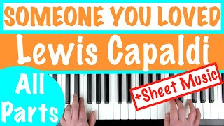 How to play SOMEONE YOU LOVED  Lewis Capaldi Piano Part Tutorial [upl. by Sherie]