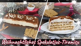 Weihnachtliches SpekulatiusTeramisu🎄Schneller Weihnachtskuchen ohne Backen [upl. by Imarej955]