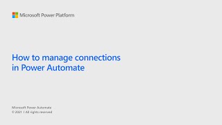 How to manage connections in Power Automate [upl. by Leak]