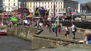 Holiday makers at Bridlington Harbour [upl. by Yrokcaz]