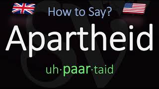 How to Pronounce Apartheid CORRECTLY Meaning amp Pronunciation [upl. by Benn]