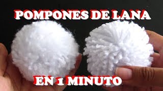 POMPÓN de LANA en 1 MINUTO 😱 FÁCIL y RÁPIDO  Latin DIY [upl. by Lawlor]