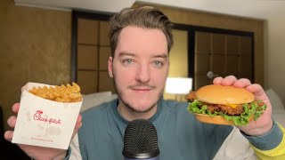 ASMR ChickfilA Mukbang [upl. by Nosnhoj614]