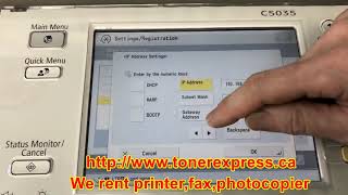 Canon ir ADV IP Setting [upl. by Orimar]