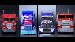 OPTIMUS PRIME TRUCK CAR ROBOT TOYS TRANSFORMERS MOVIE 123456 amp MORE STOP MOTION ANIMATION [upl. by Keen]