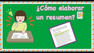 ¿Cómo hacer un resumen [upl. by Christyna]