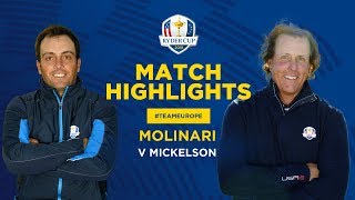 Molinari v Mickelson  Ryder Cup Sunday Singles Highlights [upl. by Esilrahc219]