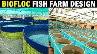 BIOFLOC FISH FARM DESIGN  Biofloc Fish Farming  Modern Fish Farming System [upl. by Doownelg]