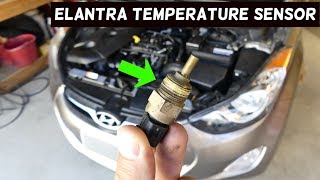 HOW TO REPLACE COOLANT TEMPERATURE SENSOR ON HYUNDAI ELANTRA [upl. by Sly]