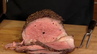 Rotisserie Roast Beef Recipe on the Big Green Egg [upl. by Beatrix931]