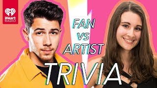 Nick Jonas Challenges A Super Fan In A Trivia Battle  Fan Vs Artist Trivia [upl. by Ardy23]