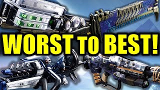 Destiny 2 WORST to BEST Exotic Weapons in Beyond Light [upl. by Venice]