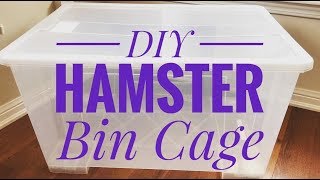 DIY HowTo Make a Hamster Bin Cage [upl. by Sedgewake790]