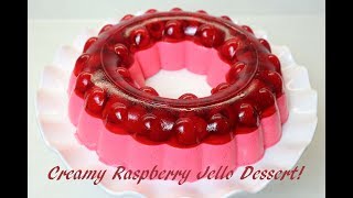 Creamy Raspberry JellO Dessert Ep 194 [upl. by Ydnam]