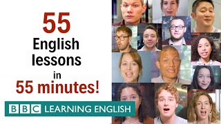 BOX SET 55 English lessons in 55 minutes Grammar amp Vocabulary Megaclass [upl. by Yobybab]