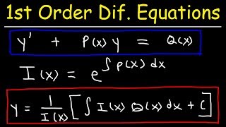 First Order Linear Differential Equations [upl. by Hiroko350]